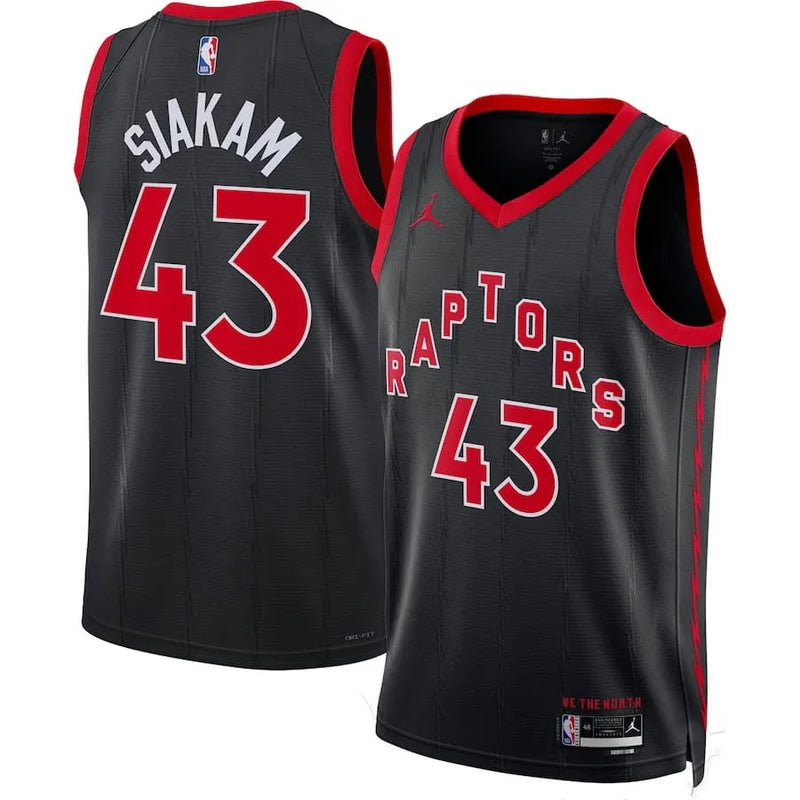 Regata NBA Toronto Raptors Jordan Statement Edition Swingman Jersey 22/23 Pascal Siakam 43 Preta