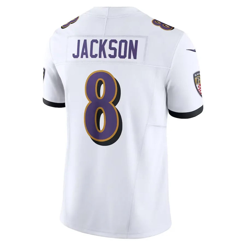 Camisa NFL Baltimore Ravens Lamar Jackson 8 Nike Limited Jersey Branca