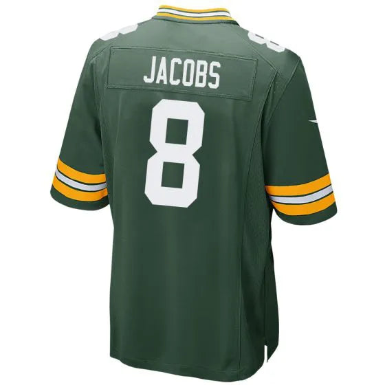 Camisa NFL Las Vegas Raiders Josh Jacobs 8 Nike Green Home Game Verde