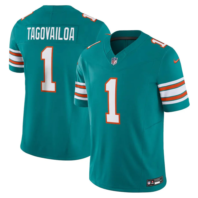 Camisa NFL Miami Dolphins Acqua Nike Limited Jersey Tua Tagovailoa 1 Ciano Masculina