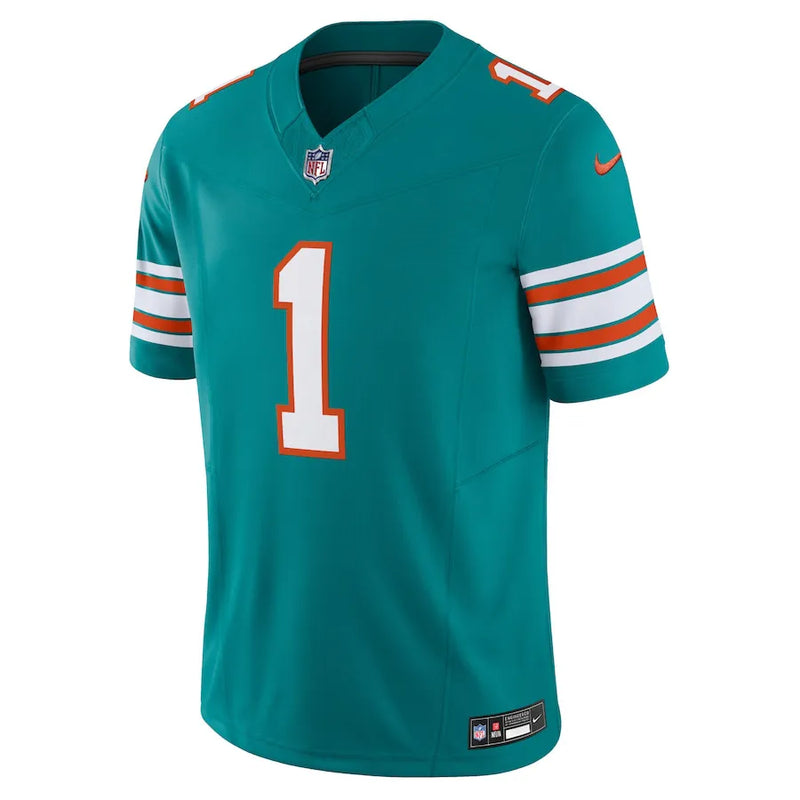 Camisa NFL Miami Dolphins Acqua Nike Limited Jersey Tua Tagovailoa 1 Ciano Masculina