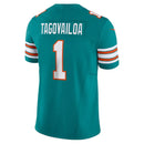 Camisa NFL Miami Dolphins Acqua Nike Limited Jersey Tua Tagovailoa 1 Ciano Masculina