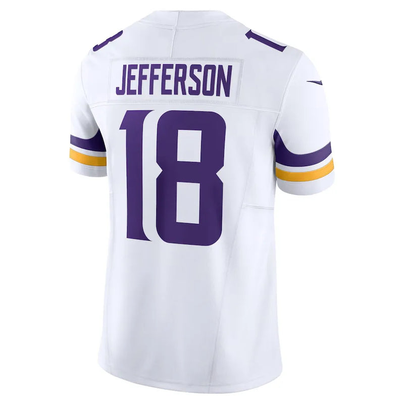 Camisa NFL Minnesota Vikings Away Justin Jefferson 18 Nike Limited Jersey Branca
