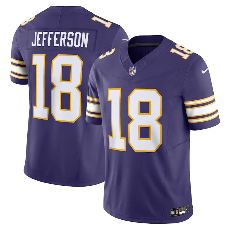 Camisa NFL Minnesota Vikings Home Justin Jefferson 18 Nike Limited Jersey Roxa