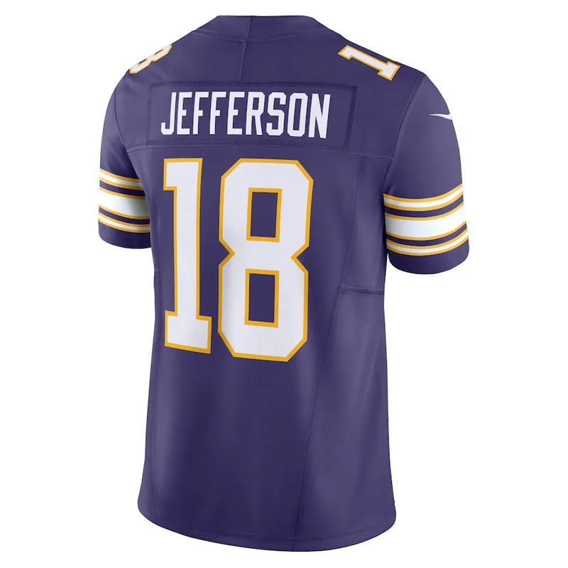 Camisa NFL Minnesota Vikings Home Justin Jefferson 18 Nike Limited Jersey Roxa
