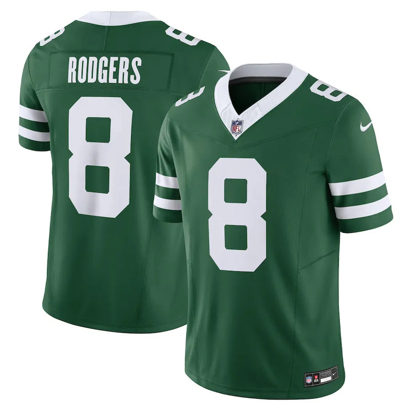 Camisa NFL New York Jets Green Aaron Rodgers 8 Nike Legacy Jersey Verde