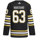 Camisa NHL Boston Bruins Marchand 63 Adidas Home Jersey Preta Masculina