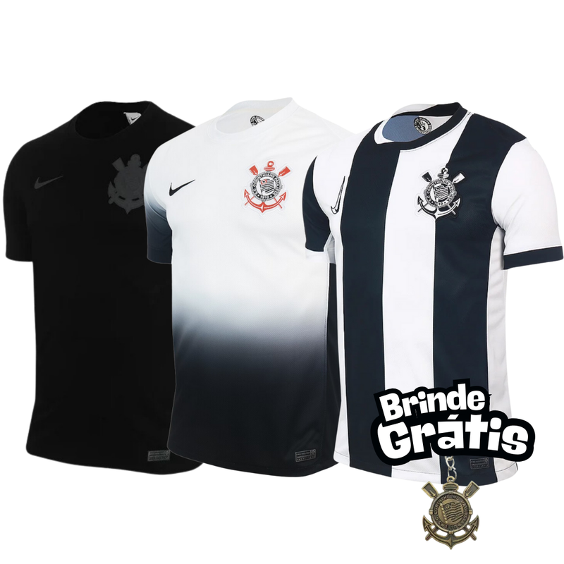 Kit Corinthians I, II, III 24/25 + Brinde - Versão -  Kit Torcedor