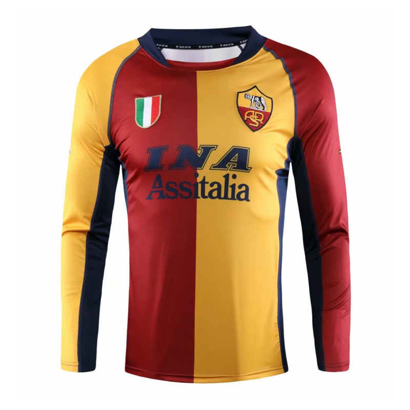 Camisa Roma Edição Especial Champions League 01/02 - Versão - Retrô - Manga Longa