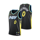 Regata NBA Indiana Pacers Nike City Edition Swingman Jersey 23/24 Preta Tyrese Haliburton 0