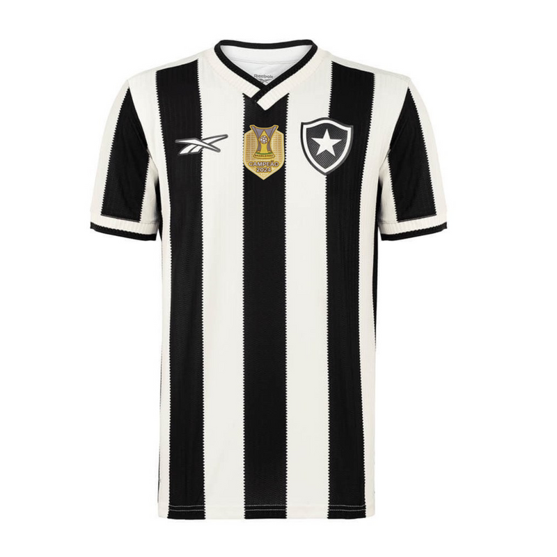 Camisa Botafogo I 24/25 + Patch Campeão BRL 2024 - Versão - Torcedor