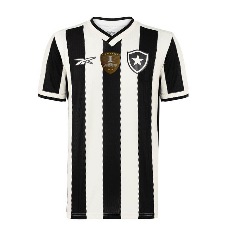 Camisa Botafogo I 24/25 + Patch Campeão Libertadores 2024 - Versão - Torcedor