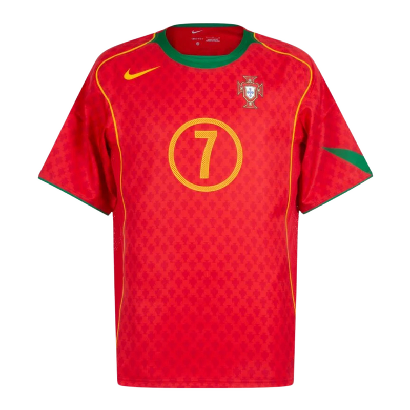 Camisa Portugal I 04/05 FIGO N°7 Versão - Retrô