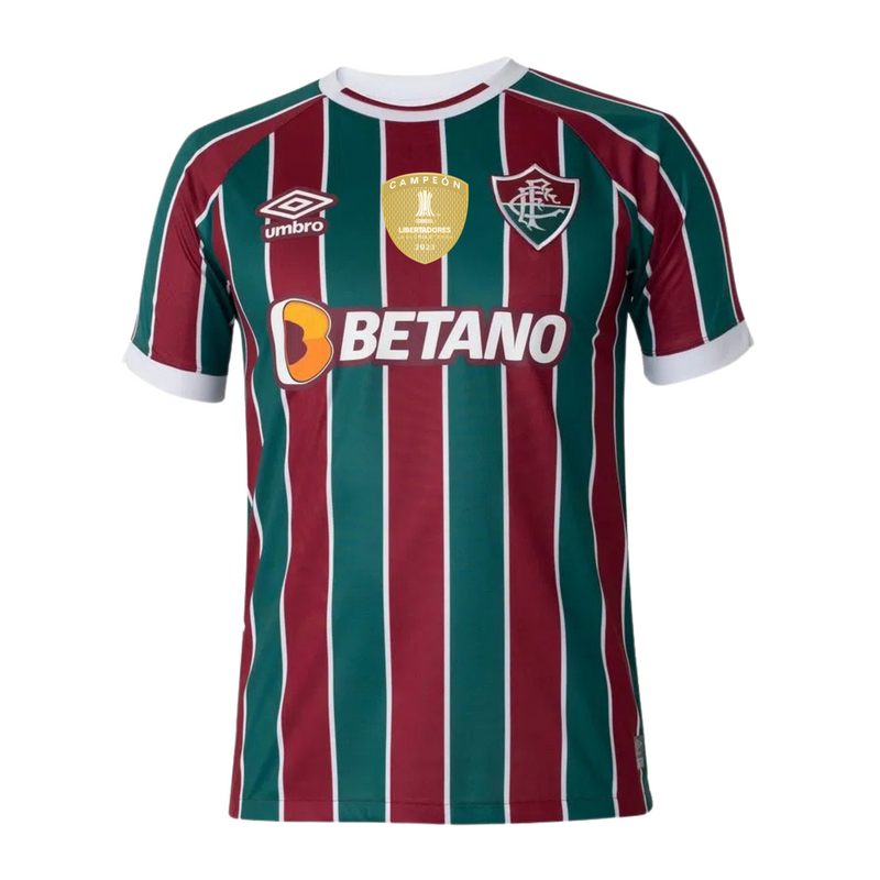 Camisa Fluminense I 23/24 + Patch Campeão 2023 - Versão - Torcedor