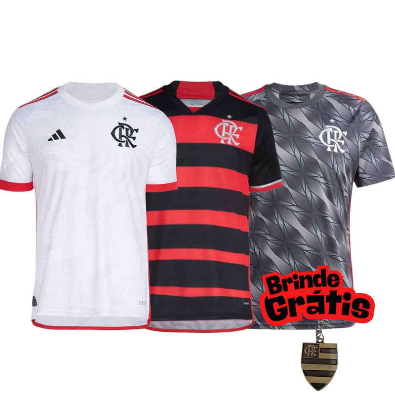 Kit Flamengo I, II, III 24/25 + Brinde - Versão -  Kit Torcedor